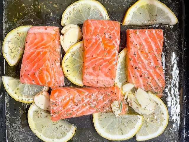 saumon cuit au four