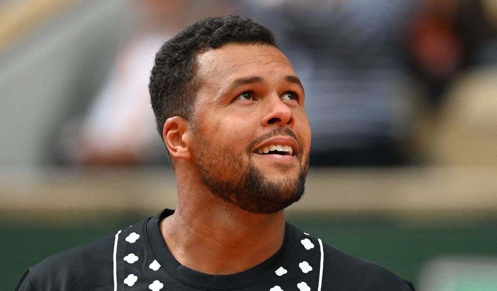 Paris, France. 24th May, 2022. Jo Wilfried Tsonga of France during the day three of Roland Garros on May 24, 2022 in Paris, France. Photo by Christian Liewig/ABACAPRESS.COM Credit: Abaca Press/Alamy Live News