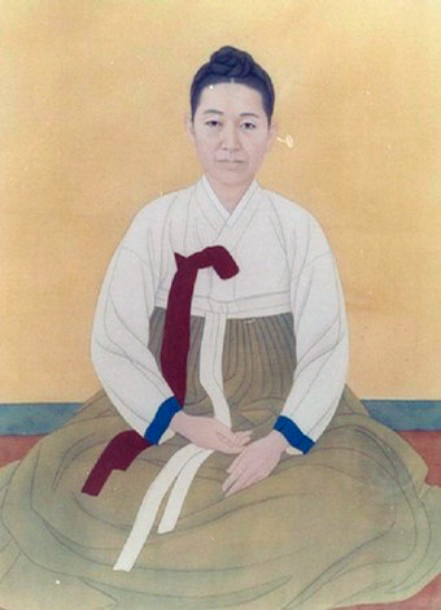 Shin, known for raising a famed Confucian scholar and having a deft hand in painting, is seen in this portrait
